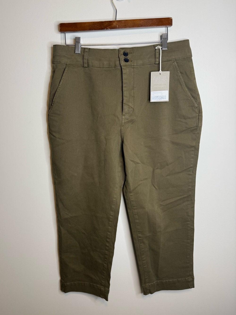 EVERLANE The Organic Straight Leg Pant in Beech sz 16 NWT